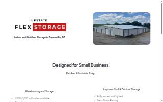 Upstate Flex Storage website