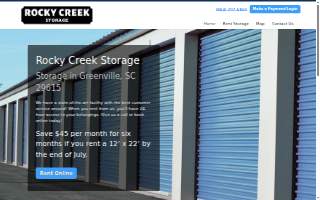 Rocky Creek Storage website