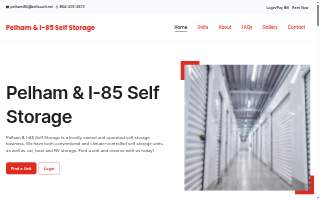 Pelham & I-85 Self Storage website