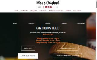 Moe's Original BBQ of Greenville website