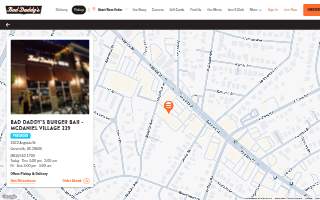Bad Daddy's Burger Bar of Greenville website
