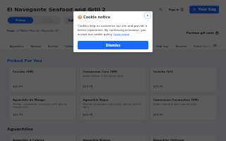 El Navegante 2 Seafood Bar and Grill website