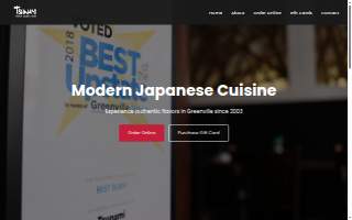 Tsunami restaurant website