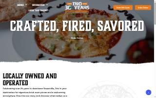 Trio - A Brick Oven Cafe website