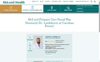 McLeod Primary Care Postal Way (Formerly Dr. Lindaberry at Carolina Forest) website
