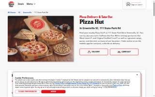 Pizza Hut of Greenville website