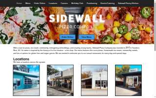 Sidewall Pizza Company of Travelers Rest website