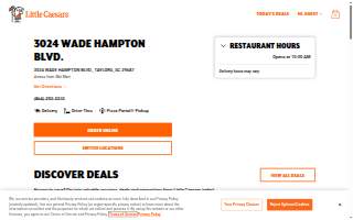 Little Caesars Pizza of Taylors website