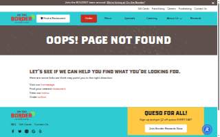 On The Border Mexican Grill & Cantina website