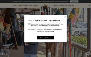 Papa's & Beer website