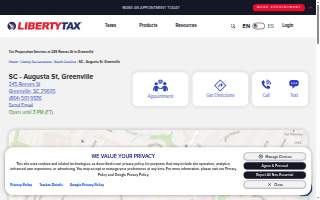 Liberty Tax of Greenville website