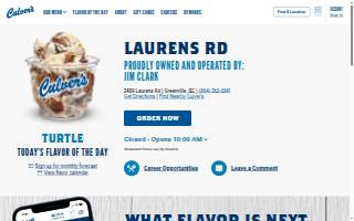 Culver’s of Greenville website