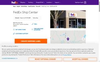 FedEx Ship Center of Greenville website
