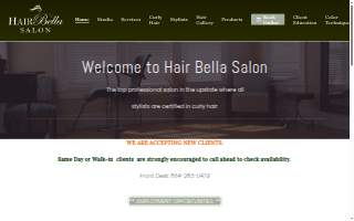 Hair Bella Salon website