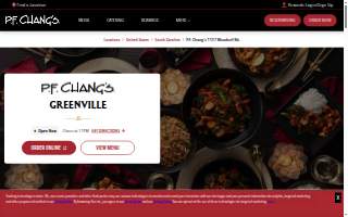 P.F. Chang's of Greenville website