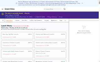 Grand China Restaurant website