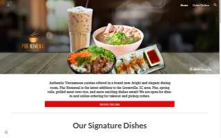 Pho Nomenal Greenville website