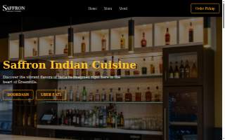 Saffron Indian Cuisine website