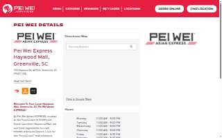Pei Wei Asian Express website