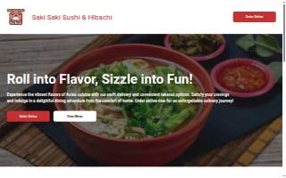 Saki Saki Sushi & Hibachi website