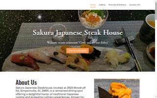 Sakura Japanese Steakhouse website