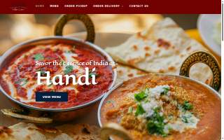 Handi Indian Cuisine website