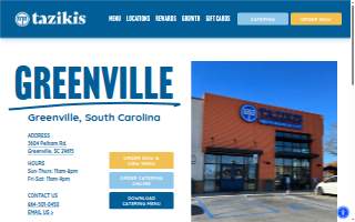 Taziki's Mediterranean Cafe - Greenville website