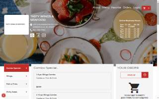 Tasty wings&Seafood website