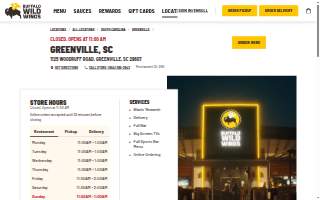 Buffalo Wild Wings of Greenville website