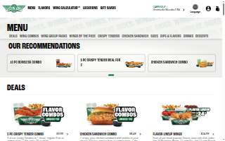 Wingstop of Greenville website