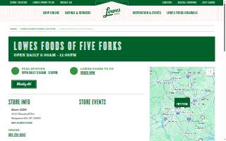 Lowes Foods of Simpsonville website