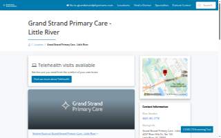 Grand Strand Primary Care Family Medicine - Little River website