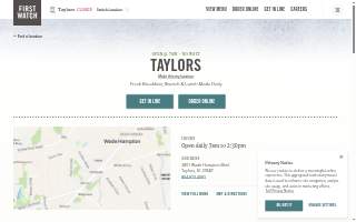 First Watch of Taylors website