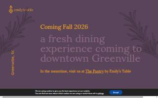 Emily's Table website