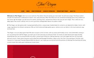 Thai Vegan Restaurant website