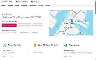 Stop & Shop of Bayonne website