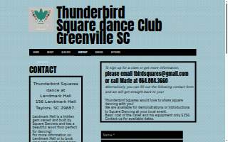 Thunderbird Square Dance Club of Greenville SC website