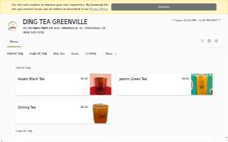 Ding Tea Greenville website