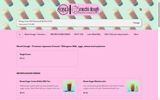 Bober Tea & Mochi Dough website
