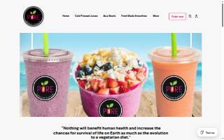 Pure Juice Bar website