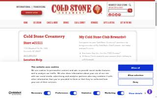 Cold Stone Creamery of Greenville website