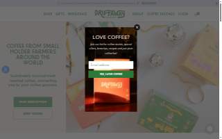 Driftaway Coffee website
