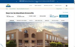 Days Inn by Wyndham Greenville website
