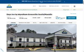 Days Inn by Wyndham Greenville South/Mauldin website
