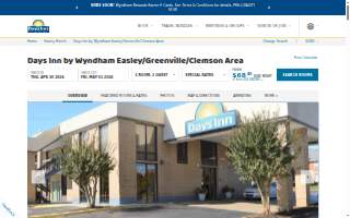 Days Inn by Wyndham Easley/Greenville/Clemson Area website