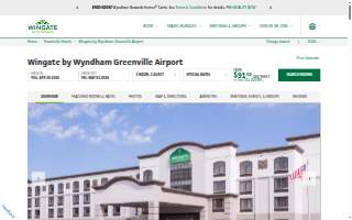 Wingate by Wyndham Greenville Airport website