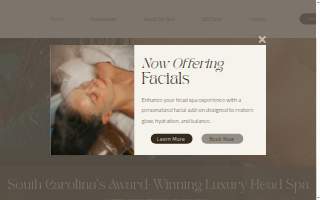 Solace Flow Head Spa website