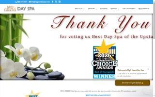 MG's Grand Day Spa website