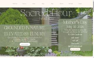 Sacred Hour Head Spa website