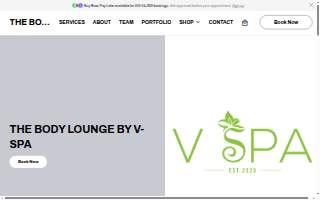 The Body Lounge By V-Spa website